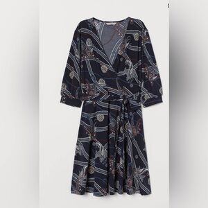 NWT H&M Dark Blue Paisley Pattern Size XS